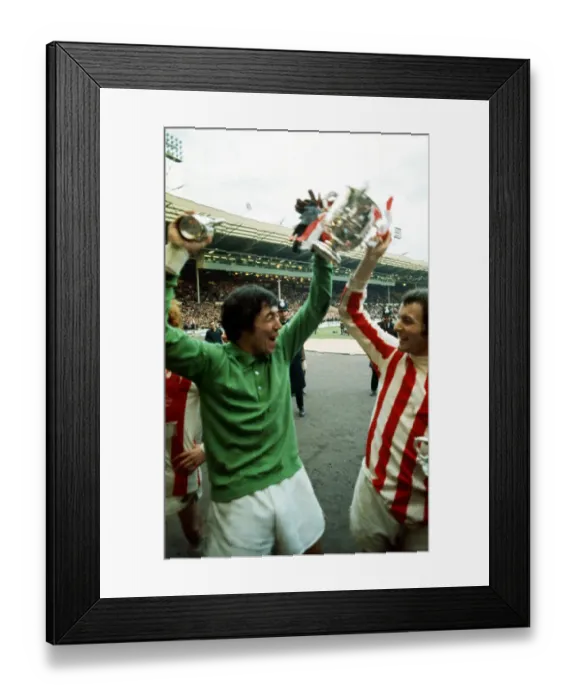 Framed Print : League Cup Final at Wembley Stadium Stoke City 2 v Chelsea 1 Stoke goalkeeper