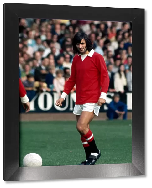 George Best in action for Manchester United during a league division one match gainst
