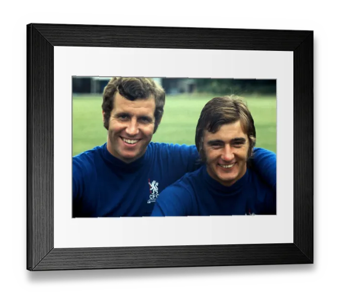 Framed Print : Chelsea footballers Peter Osgood and Alan Hudson December 1971 Framed Print : Chelsea footballers Peter Osgood and Alan Hudson December 1971