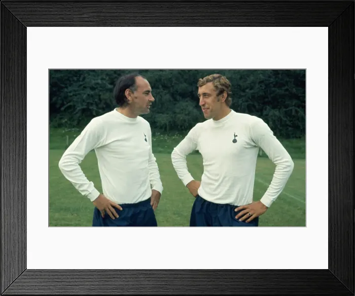 Framed Print : Tottenham Hostpur footballers Alan Gilzean (left) and Martin Chivers August 1970 Framed Print : Tottenham Hostpur footballers Alan Gilzean (left) and Martin Chivers August 1970