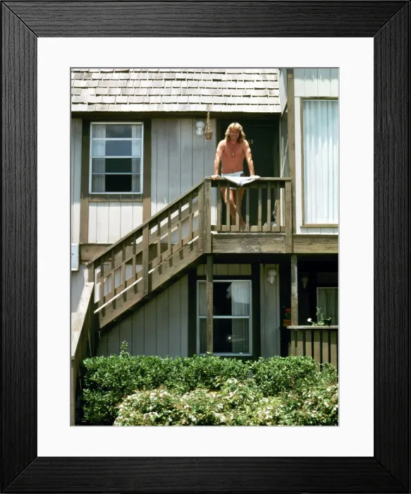 Framed Print : Footballer Rodney Marsh pictured at his apartment inTampa Bay, Florida July 1978