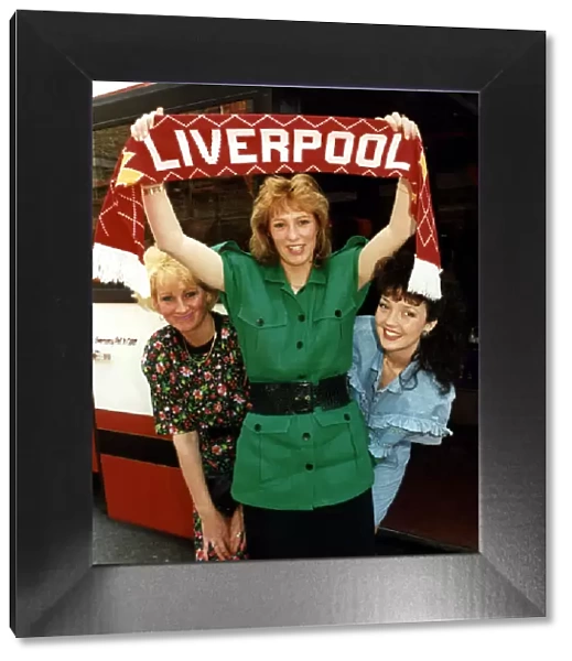 Liverpool FC players wives, l-r Marina Dalglish, Joan Aldridge and Elaine Whelan