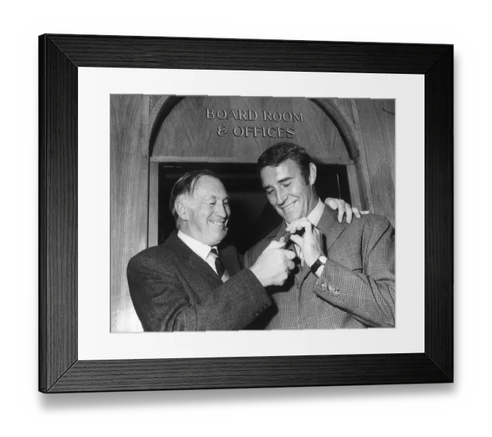Framed Print : Joe Mercer & Malcolm Allison Manchester City FC Oct 1971 Joe Mercer former manager