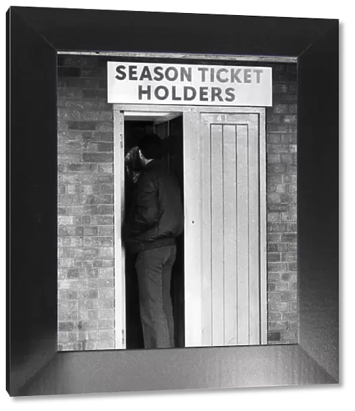 Kevin Moseley and friend entering West Ham Football Club at the season ticket holder