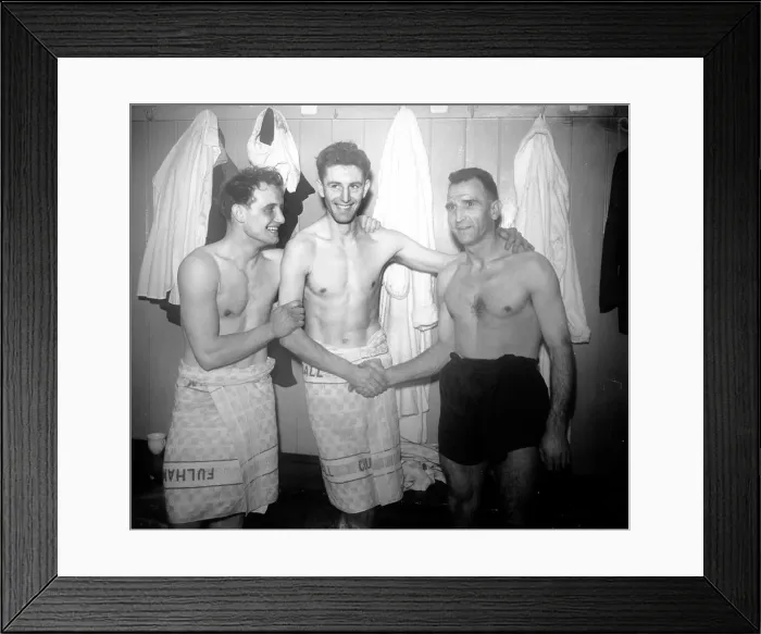Framed Print : Fulham v Brristol Rovers March 1958 After their three one victory over Rovers three Framed Print : Fulham v Brristol Rovers March 1958 After their three one victory over Rovers three