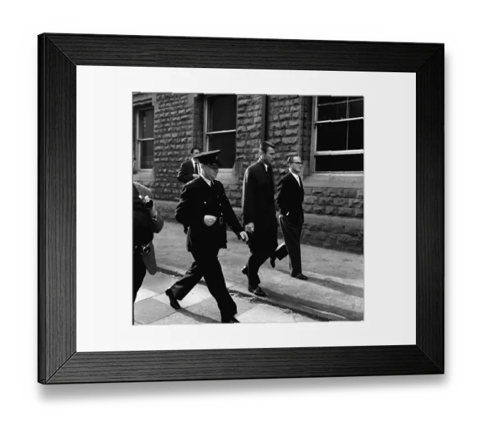 Framed Print : Peter Swan football player Pictured arriving at court with police escort and solicitor