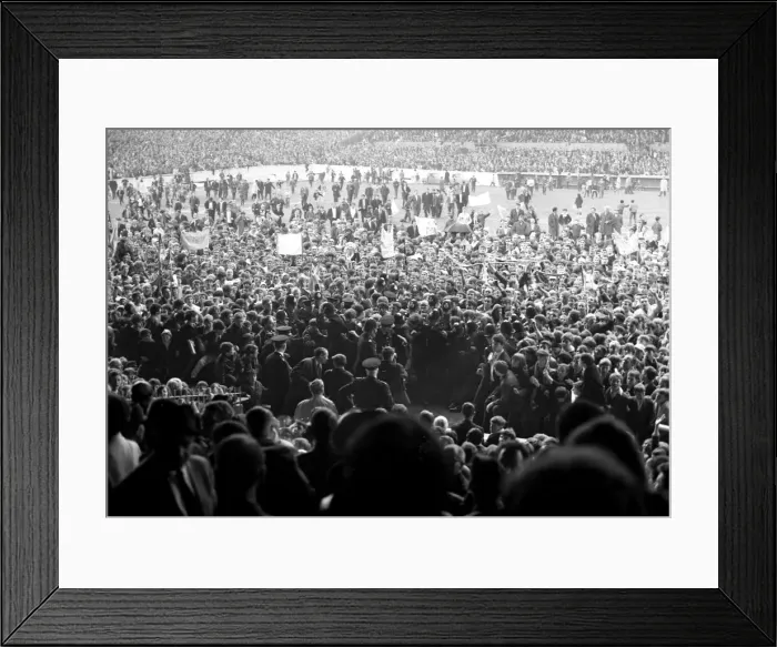 Framed Print : Coventry v Millwall Second Division Football Crowd invasion of the pitch