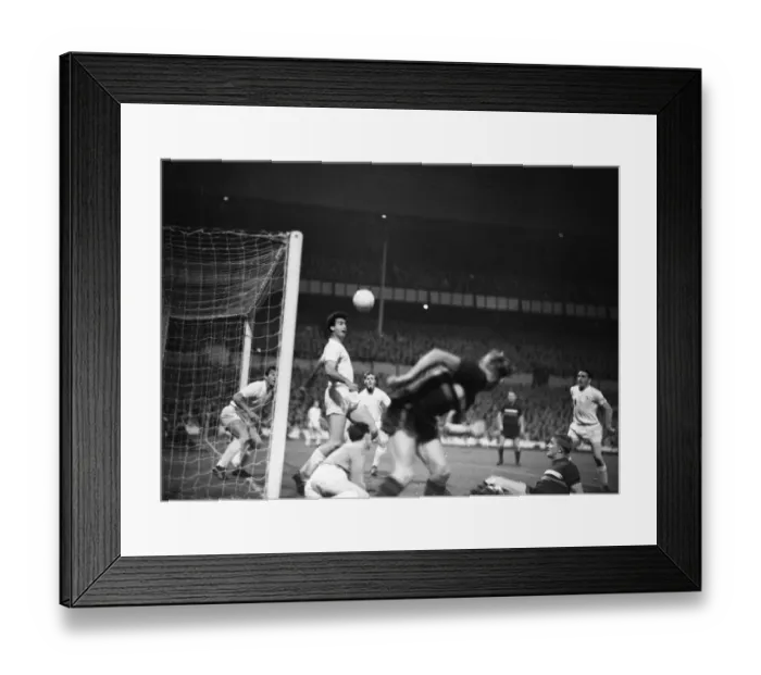 Framed Print : A goal scored in the Tottenham Hotspur v Gornik Zabrze European Cup tie played at White