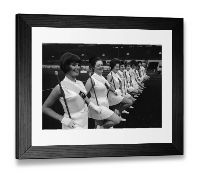 Framed Print : Drum Majorettes at Stamford Bridge home of Chelsea FC. They entertain fans at half time Framed Print : Drum Majorettes at Stamford Bridge home of Chelsea FC. They entertain fans at half time