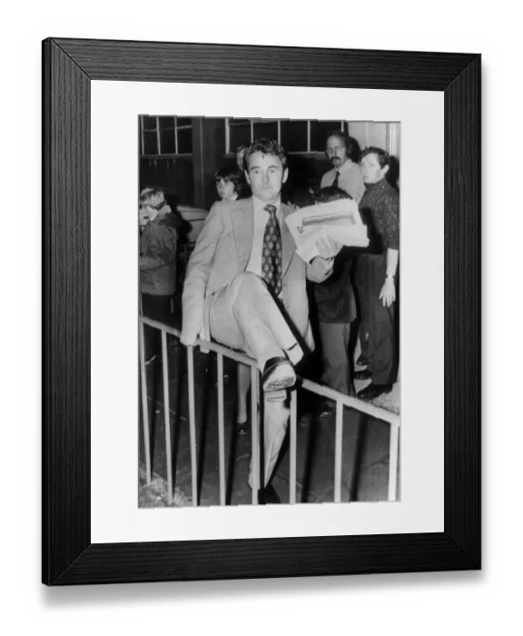 Framed Print : Controversial football manager Brian Clough leaves Elland Road after just 44 days in his