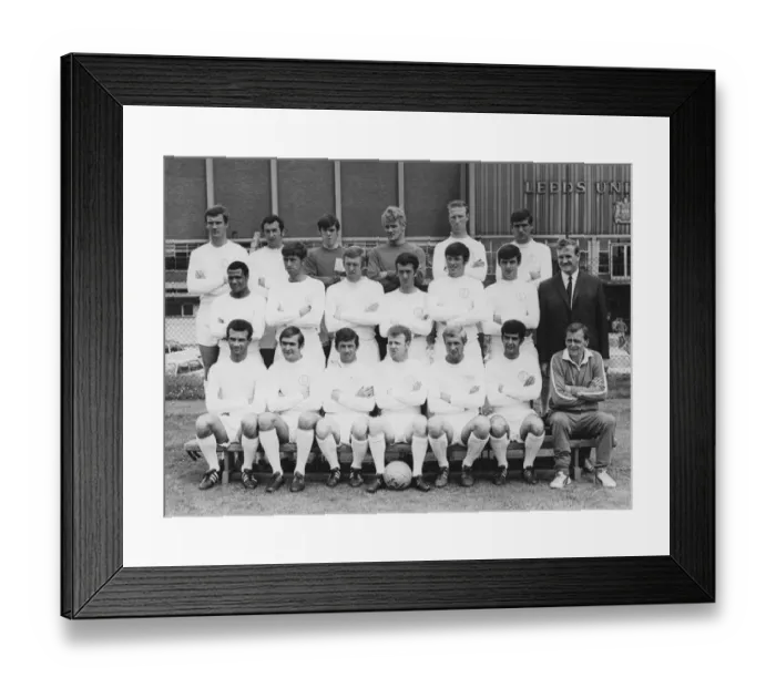 Framed Print : Inter Cities Fairs Cup Finalist, Leeds United. July 1968 Back row L / R: madeley Framed Print : Inter Cities Fairs Cup Finalist, Leeds United. July 1968 Back row L / R: madeley