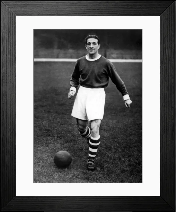 Framed Print : Liverpool footballer Bob Paisley during a training session. 26th April 1950