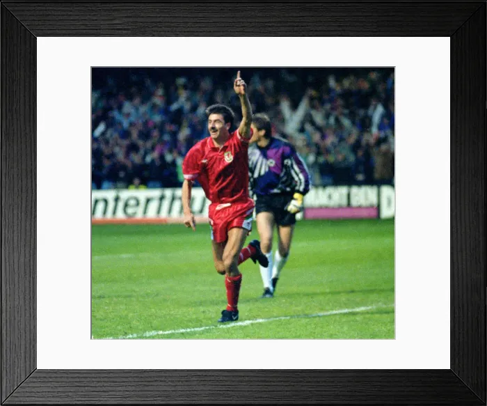 Framed Print : European Championships Qualifier at Cardiff June 1991 Wales v West Germany