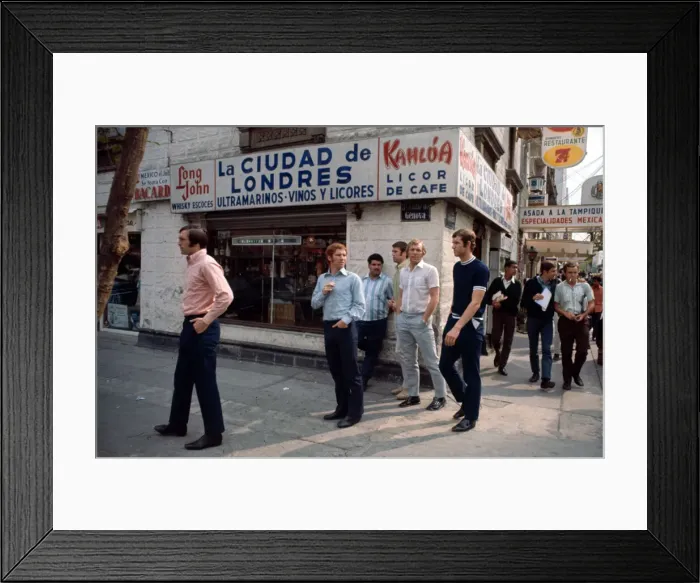 Framed Print : England footballers including Alan Ball, Geoff Hurst, Bobby Moore Framed Print : England footballers including Alan Ball, Geoff Hurst, Bobby Moore
