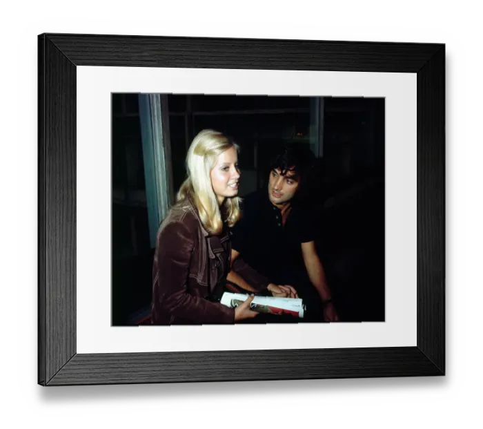 Framed Print : Manchester United and Northern Ireland footballer George Best with his girlfriend Siv