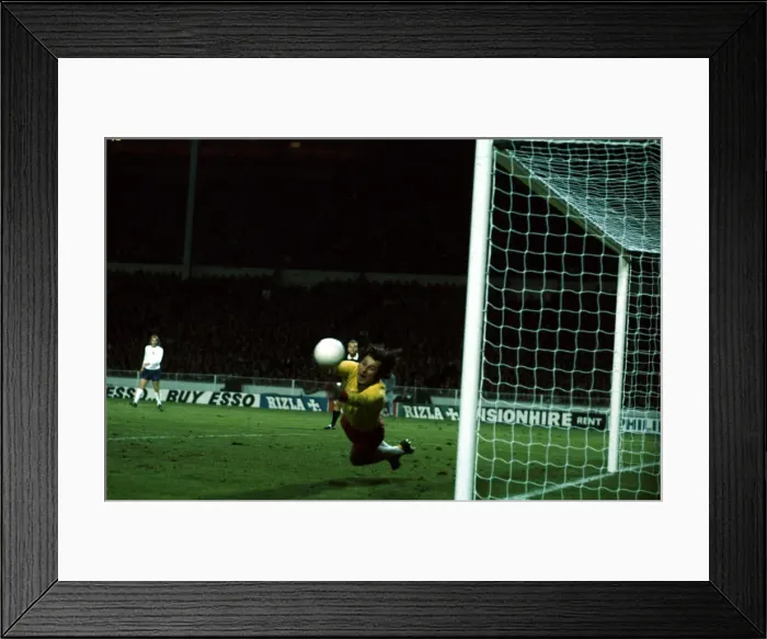 Framed Print : World Cup Qualifier at Wembley Stadium England 1 v Poland 1 Polish goalkeeper