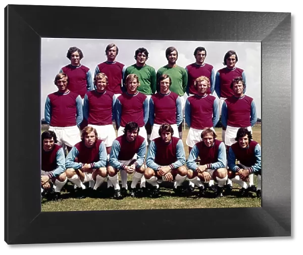 West Ham United pose for a team group photograph They are Back Row left to right