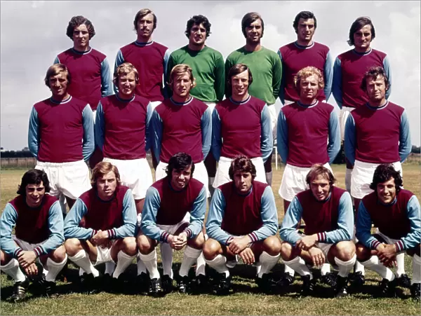 West Ham United pose for a team group photograph They are Back Row left to right