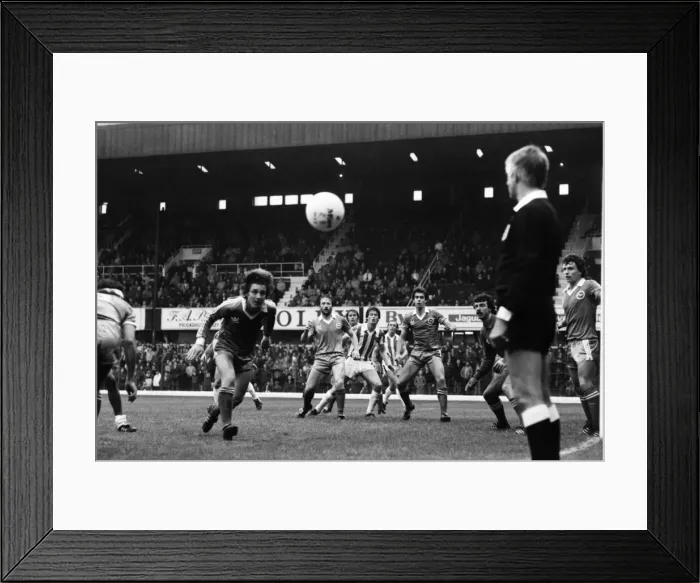 Framed Print : English League Division One match. Stoke 3 v Brighton and Hove Albion 0