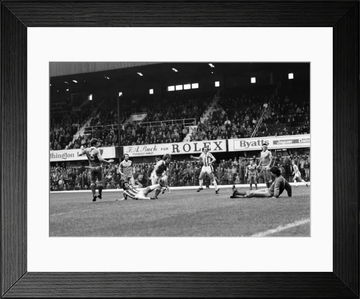 Framed Print : English League Division One match. Stoke 3 v Brighton and Hove Albion 0 Framed Print : English League Division One match. Stoke 3 v Brighton and Hove Albion 0
