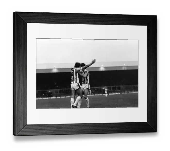 Framed Print : English League Division One match. Stoke 3 v Brighton and Hove Albion 0