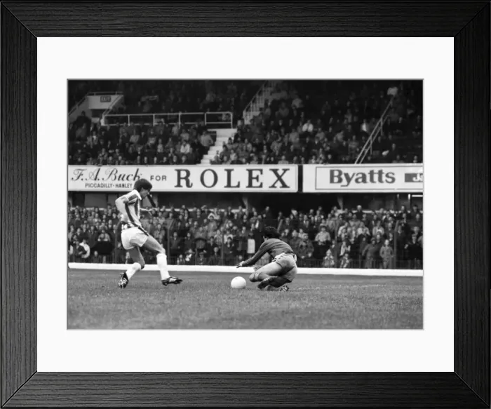 Framed Print : English League Division One match. Stoke 3 v Brighton and Hove Albion 0