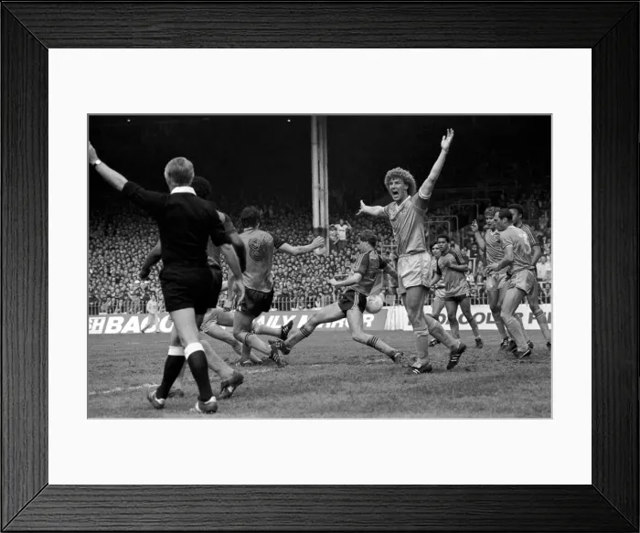 Framed Print : English League Division One match. Manchester City 0 v Luton Town 1. May 1983 MF11-29-098 Framed Print : English League Division One match. Manchester City 0 v Luton Town 1. May 1983 MF11-29-098