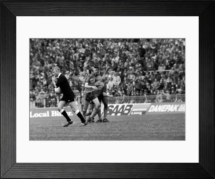 Framed Print : English League Division One match. Manchester City 0 v Luton Town 1. May 1983 MF11-29-048