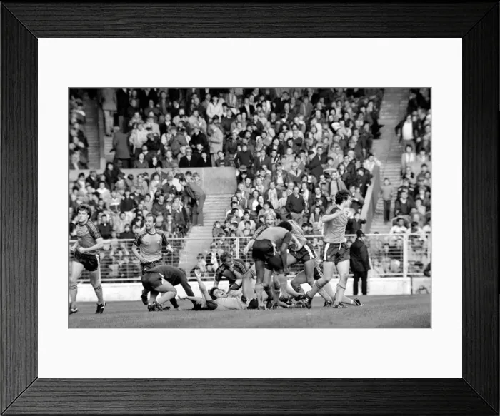 Framed Print : English League Division One match. Manchester City 0 v Luton Town 1. May 1983 MF11-29-036