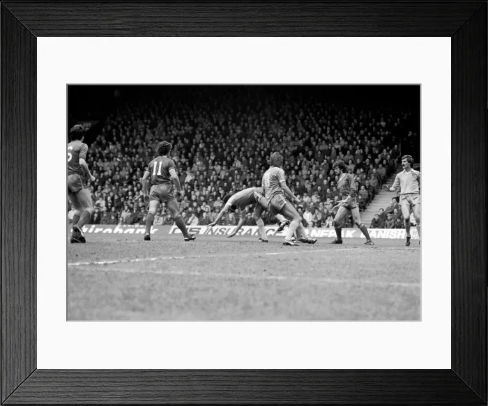 Framed Print : English League Division One match at Anfield. Liverpool 5 v Stoke City 1 Framed Print : English League Division One match at Anfield. Liverpool 5 v Stoke City 1