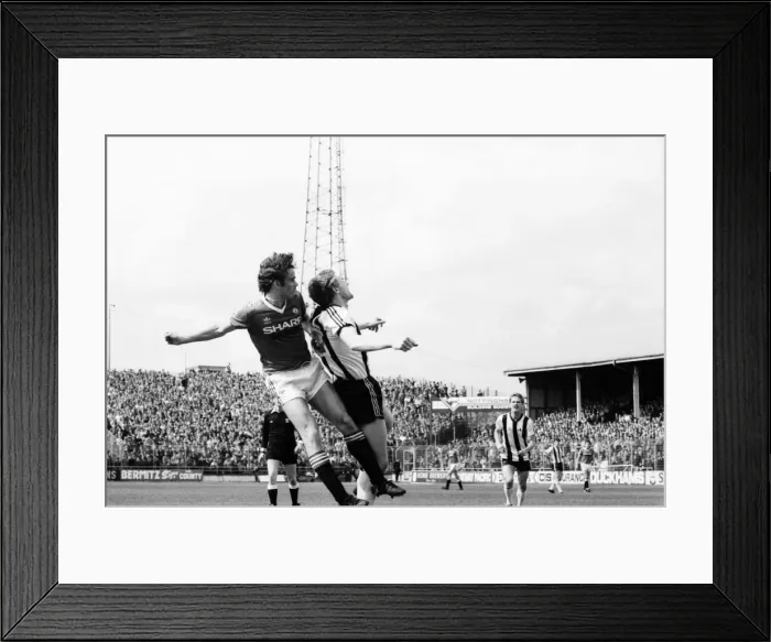 Framed Print : English League Division One match. Notts County 3 v Manchester United 2 Framed Print : English League Division One match. Notts County 3 v Manchester United 2