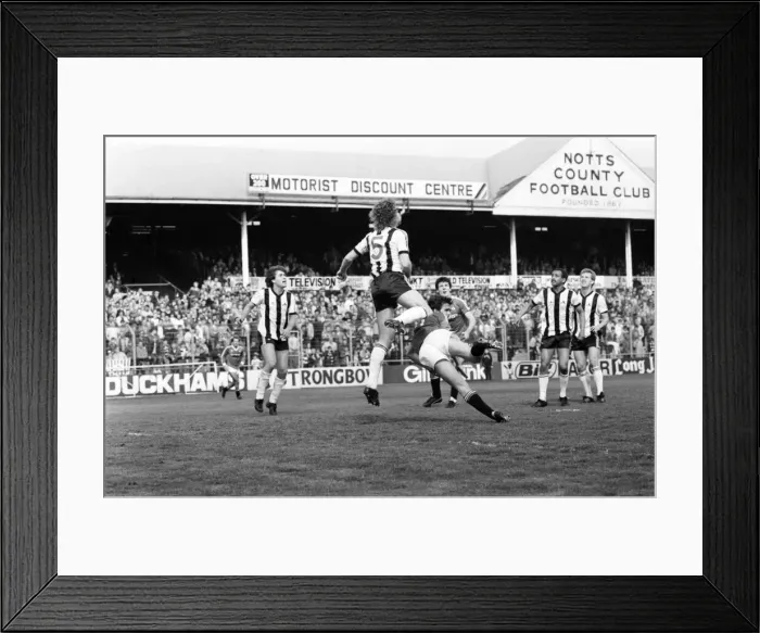 Framed Print : English League Division One match. Notts County 3 v Manchester United 2 Framed Print : English League Division One match. Notts County 3 v Manchester United 2