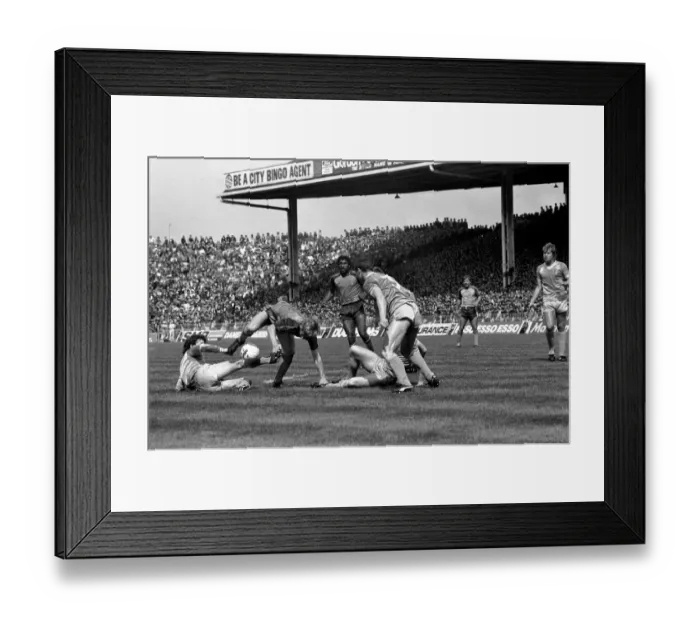 Framed Print : English League Division One match. Manchester City 0 v Luton Town 1. May 1983 MF11-29-101
