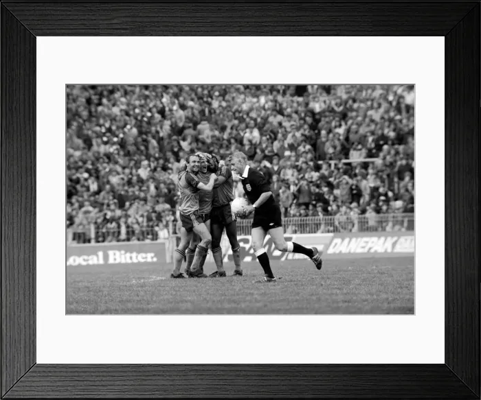 Framed Print : English League Division One match. Manchester City 0 v Luton Town 1. May 1983 MF11-29-037 Framed Print : English League Division One match. Manchester City 0 v Luton Town 1. May 1983 MF11-29-037