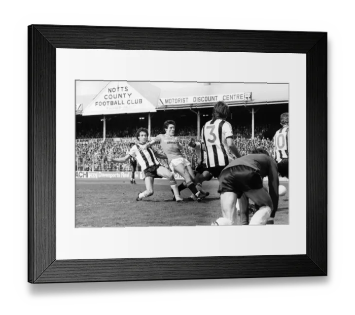 Framed Print : English League Division One match. Notts County 3 v Manchester United 2 Framed Print : English League Division One match. Notts County 3 v Manchester United 2