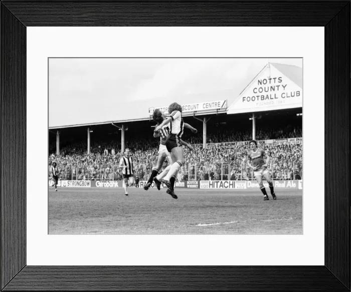 Framed Print : English League Division One match. Notts County 3 v Manchester United 2 Framed Print : English League Division One match. Notts County 3 v Manchester United 2