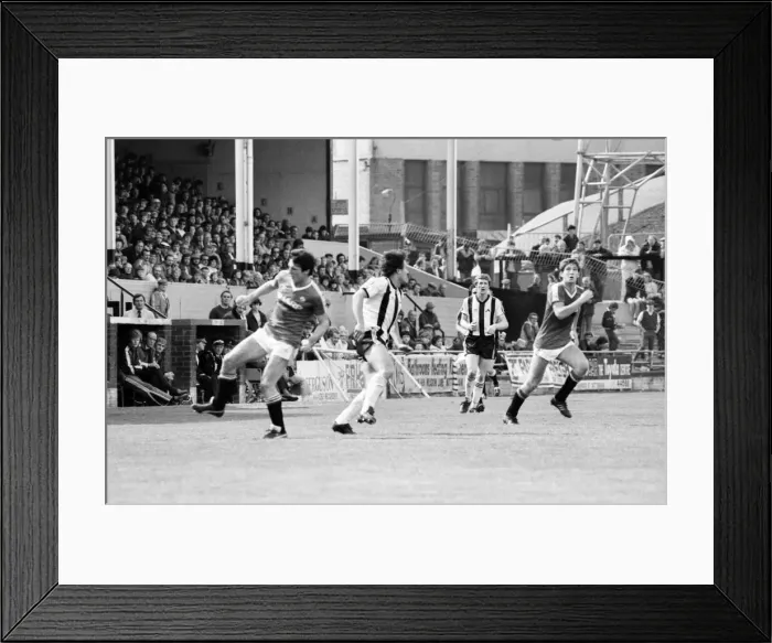 Framed Print : English League Division One match. Notts County 3 v Manchester United 2 Framed Print : English League Division One match. Notts County 3 v Manchester United 2