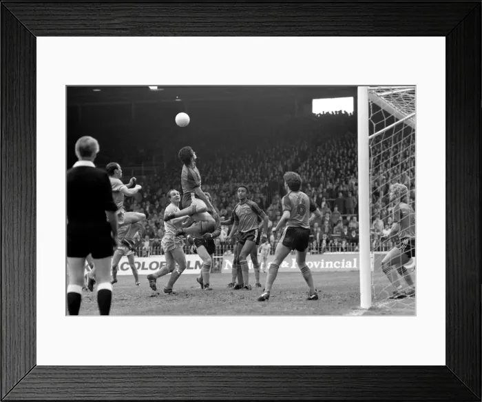 Framed Print : English League Division One match. Manchester City 0 v Luton Town 1. May 1983 MF11-29-085