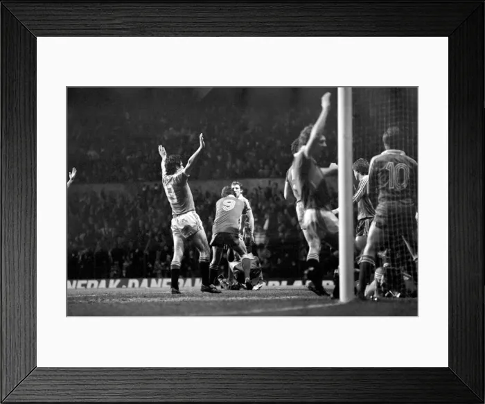 Framed Print : English League Division One match at Old Trafford. Manchester United 2 v Brighton 0 Framed Print : English League Division One match at Old Trafford. Manchester United 2 v Brighton 0