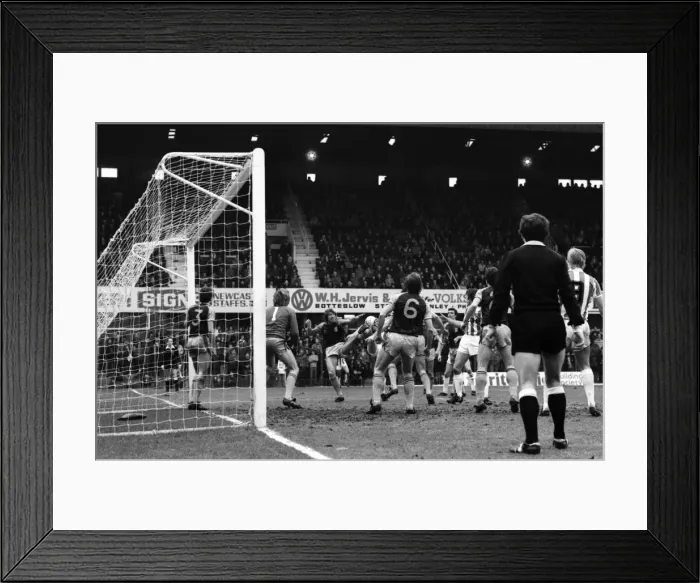 Framed Print : English League Division One match. Stoke City 2 v West Ham United 1