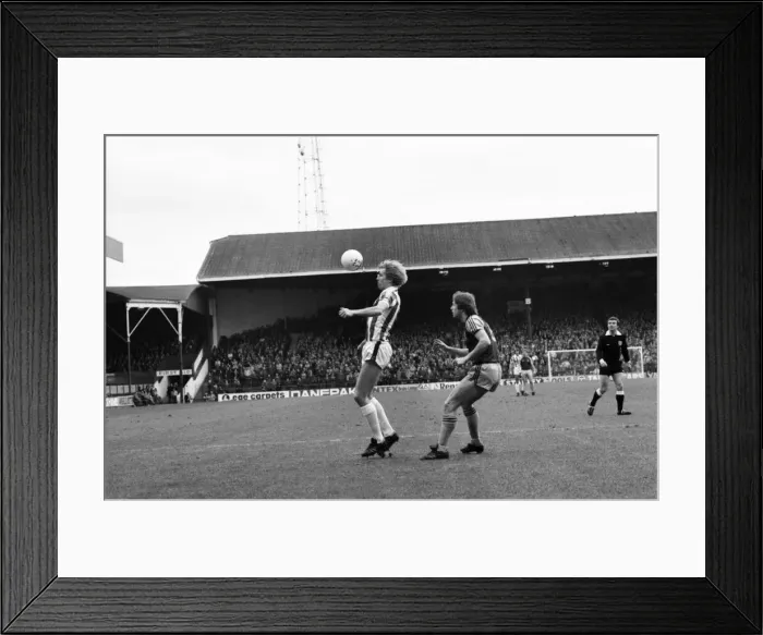 Framed Print : English League Division One match. Stoke City 2 v West Ham United 1