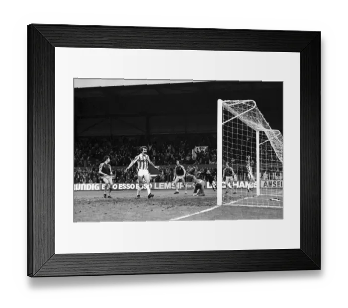 Framed Print : English League Division One match. Stoke City 2 v West Ham United 1