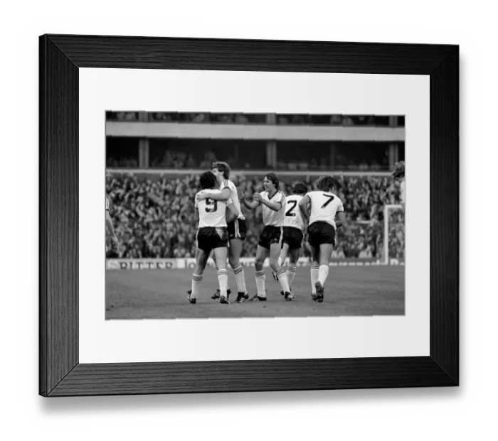 Framed Print : English League Division One match. Aston Villa 2 v Manchester United 1