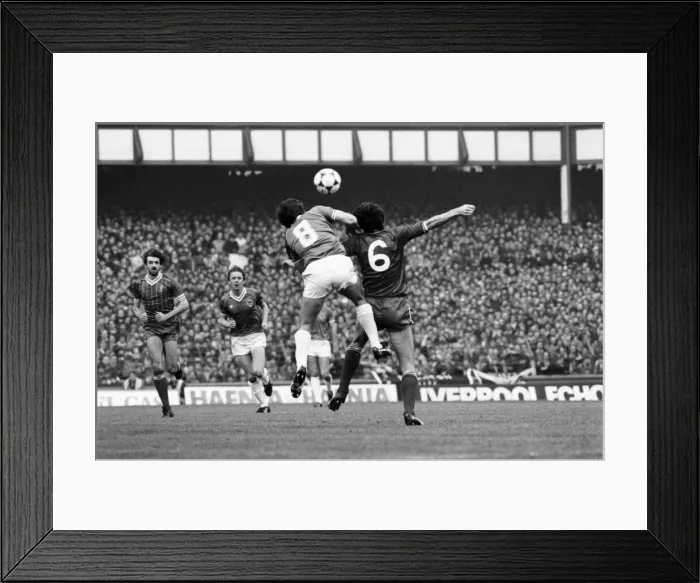Framed Print : English League Division One match at Goodison Park. Everton 0 v Liverpool 5