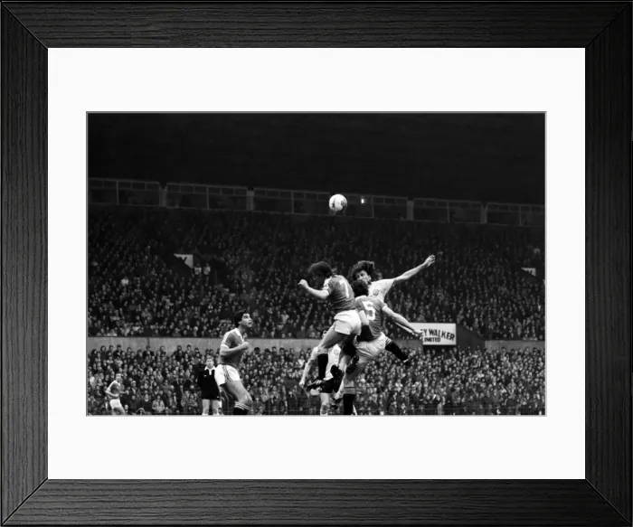 Framed Print : Manchester United 0 v. Leeds United 1. Division One Football. February 1981 MF01-37-116