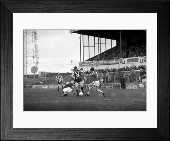 Framed Print : Oldham 0 v. Newcastle 0. Division Two Football. February 1981 MF01-36-018 Framed Print : Oldham 0 v. Newcastle 0. Division Two Football. February 1981 MF01-36-018