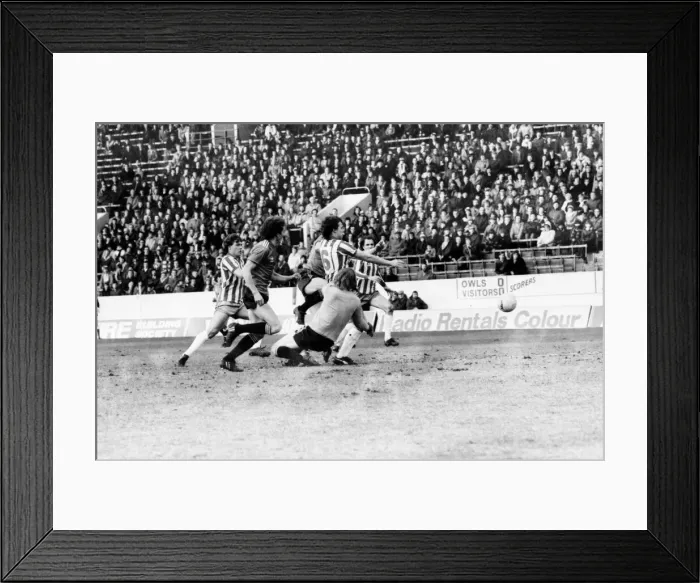 Framed Print : sheffield wednesday 2 v. Swansea 0. Division Two Football. Februay 1981 MF01-35-014
