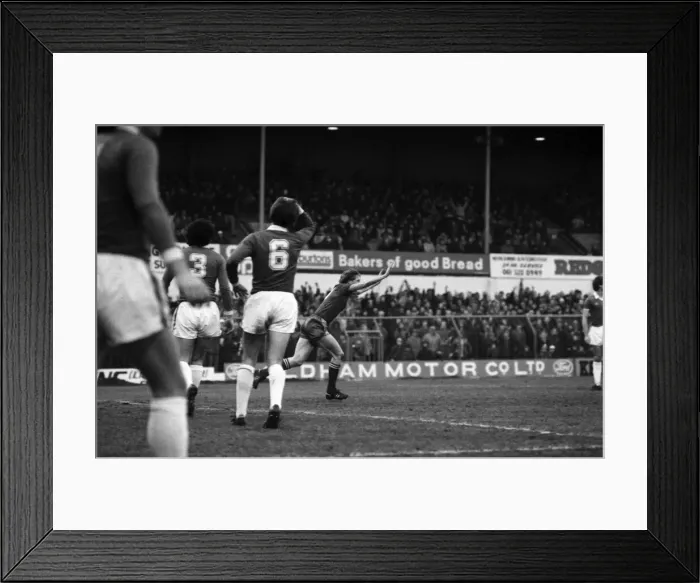 Framed Print : English League Division Two match. Oldham Athletic 0 v Blackburn Rovers 3
