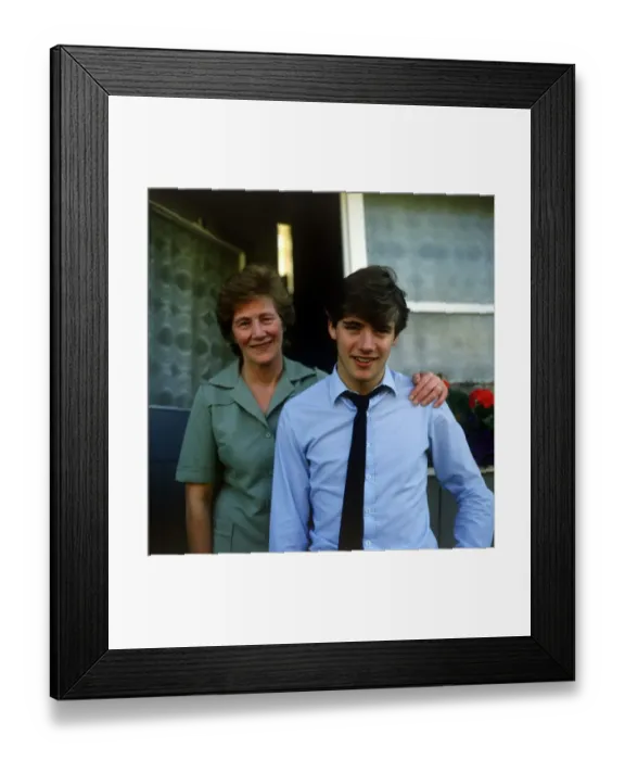Framed Print : Ally McCoist with his mother Jessie August 1981