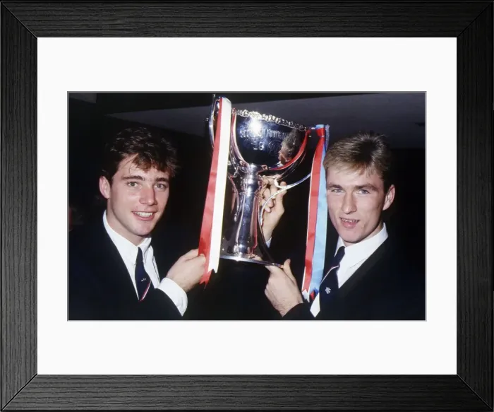 Framed Print : Ian Ferguson & Ally McCoist with trophy November 1988 Framed Print : Ian Ferguson & Ally McCoist with trophy November 1988